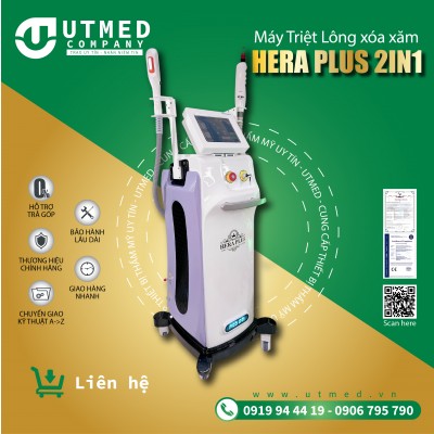 máy 2in1 triệt lông laser hera plus