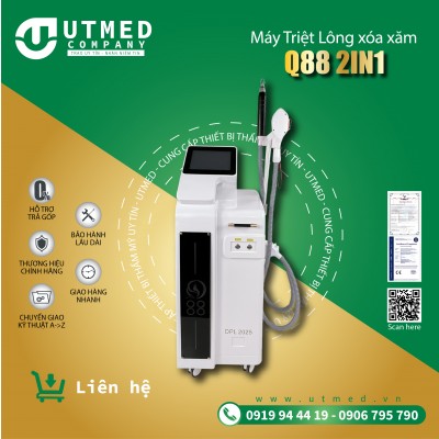 Máy 2in1 triệt lông Laser Q88
