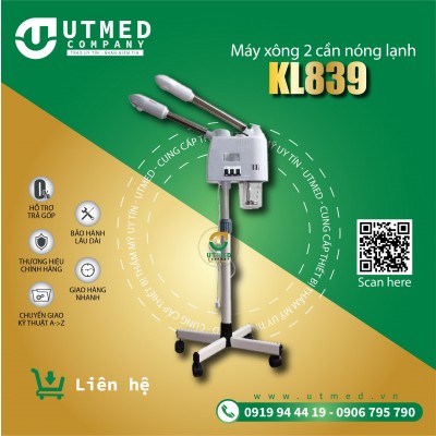 Máy Xông Mặt Spa KL-839 2 Cần Nóng Lạnh