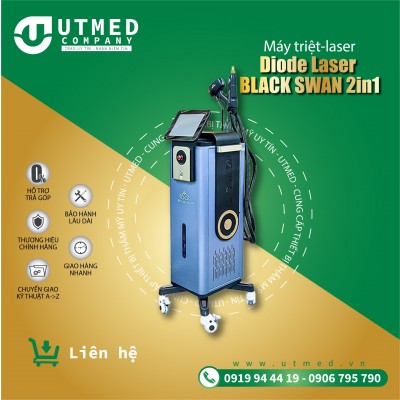 MÁY DIODE LASER BLACK SWAN 2in1 (triệt/laser)